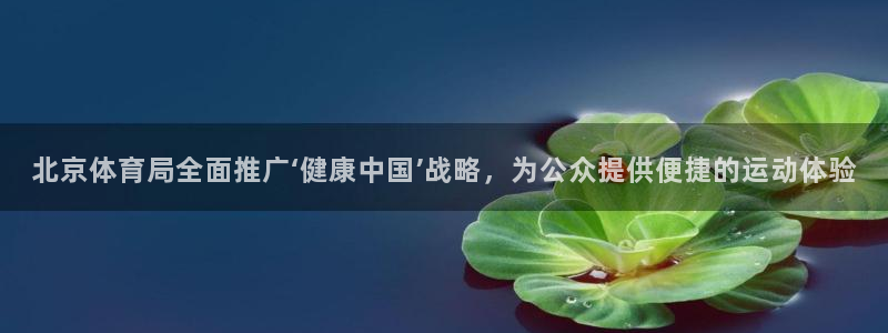 360体育直播雨燕直播：北京体育局全面推广‘健康中国’战略，为公众提供便捷的运动体验
